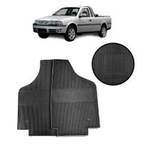 Jogo de Tapete de Borracha Preto para Volkswagen Saveiro G3 2000 a 2005 2 Peças - Carfloor D064.0