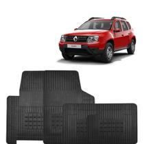 Jogo de Tapete de Borracha Renault Duster 2011 2012 2013 2014 2015 2016 2017 2018 2019 2020 4 Peças Preto