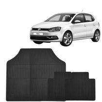Jogo de Tapete de Borracha Volkswagen Polo 2003 até 2017 4 Peças Preto Jogo de Tapete de Borracha Volkswagen Polo 2003 até 2017 4 Peças Preto