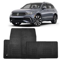 Jogo de Tapete de Borracha Volkswagen Tiguan 2019 até 2023 4 Peças Preto Jogo de Tapete de Borracha Volkswagen Tiguan 2019 até 2023 4 Peças Preto