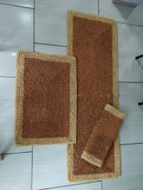 Jogo De Tapete De Cozinha Frufru fundo antiderrapante 3 Peças 1,20 Com.x.050 Jogo De Tapete De Cozinha Frufru fundo antiderrapante 3 Peças 1,20 Com.x.050