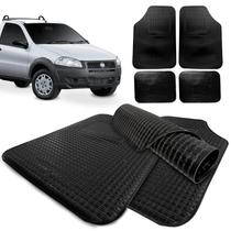 Jogo De Tapete Emborrachado Carro Universal Todos Carros Kit 4 Peças Novo Preto