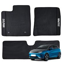 Jogo de Tapete Emborrachado Para BYD Dolphin Kit Automotivo 3 peças Linha Premium