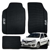 Jogo de Tapete Emborrachado para Clio 1996 1997 1998 1999 Kit Automotivo Premium