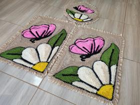 Jogo de Tapete Frufru Banheiro