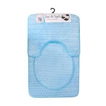 Jogo de tapete para banheiro de poliéster com 3 peças