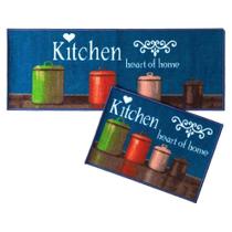 Jogo de Tapete para Cozinha Corttex Bistrô Kitchen 2 Pçs Jogo de Tapete para Cozinha Corttex Bistrô Kitchen 2 Pçs