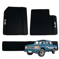 Jogo de Tapete Para D20 1985 a 1995 1996 1997 Kit Automotivo Carpete Borracha 3 peças