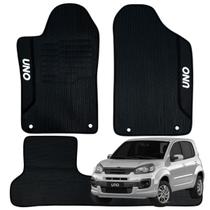 Jogo de Tapete Para Uno Vivace 2011 2012 2013 2014 2015 a 2021 Kit Automotivo 3 peças