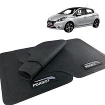 Jogo de Tapete Peugeot 208 2013 a 2017 Borracha Com Logo Jogo de Tapete Peugeot 208 2013 a 2017 Borracha Com Logo