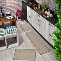 Jogo De Tapete Sisal Kit 3 Peças Passadeiras Cozinha Bege Claro 1,50m Jogo De Tapete Sisal Kit 3 Peças Passadeiras Cozinha Bege Claro 1,50m