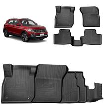 Jogo de Tapete T-Cross 2019 a 2026 Tipo Bandeja Preto