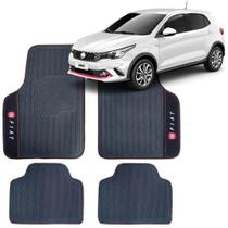 Jogo de Tapete Universal Borracha Automotivo Bordado para Carros Linha FIAT