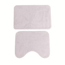 Jogo de Tapetes 2 Pçs Comfort Marfim 58X38 / 50X40cm - Uzoo Jogo de Tapetes 2 Pçs Comfort Marfim 58X38 / 50X40cm - Uzoo