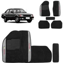 Jogo de Tapetes Carpete Chevette 1973 a 1995 Preto Bordado 5 Peças Jogo de Tapetes Carpete Chevette 1973 a 1995 Preto Bordado 5 Peças
