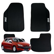 Jogo de Tapetes Compatível com Peugeot 206 Kit Automotivo Borracha 1999 2000 2001 2002 a 2009