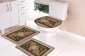 Jogo de Tapetes de banheiro - camurça/marrom