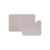 Jogo de Tapetes Microfibra 2 Pcs Soft Clean 70x45/50x45cm Marfim - Uzoo Jogo de Tapetes Microfibra 2 Pcs Soft Clean 70x45/50x45cm Marfim - Uzoo