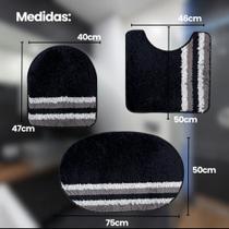 Jogo de tapetes para banheiro 3 peças / coleção Línea / Pratatêxtil