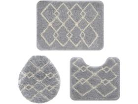 Jogo de Tapetes para Banheiro Absolut Art Jolitex - 3 Peças