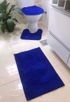Jogo de Tapetes para Banheiro Banheiro Base Antiderrapante 3 peças