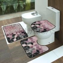 Jogo De Tapetes Para Banheiro C/3 Peças Allegra 3 Jolitex