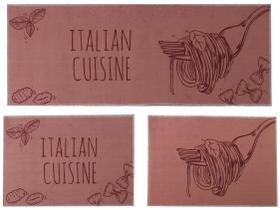Jogo de Tapetes para Cozinha Allegra Italian - Jolitex 3 Peças