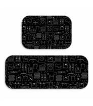 Jogo De Tapetes Para Lavanderia Wevans Preto