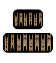 Jogo De Tapetes Para Lavanderia Wevans Preto