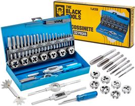 Jogo De Tarrachas E Cossineteas Macho 32 Peças De Aço The Black Tools