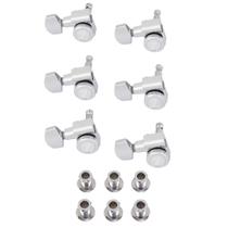 Jogo de Tarraxa com Trava Fender Canhota para Stratocaster e Telecaster Cromada