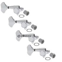 Jogo de Tarraxas Gotoh GB707-R 4 em Linha Cromada Blindadas para Baixo