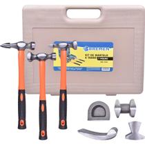 Jogo de Tassos e Martelos para Latoeiro/Funileiro 7 Peças Bremen Jogo de Tassos e Martelos para Latoeiro/Funileiro 7 Peças Bremen