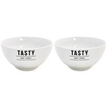 Jogo De Tigelas Bowls Em Porcelana 440ml Manhattan Branco - 2 Unidades