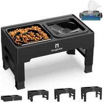 Jogo de Tigelas Elevadas para Cães KungfuPet 2 em 1 - Alimentação Lenta