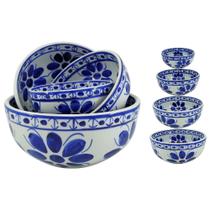 Jogo de Tigelas em 4 peças feitas e pintadas a mão Colonial