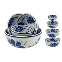 Jogo de Tigelas FLORAL 4 peças pintadas a mão - Monte Siao