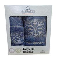 Jogo de Toalha 02 peças 1 Banho + 1 Rosto Caixa Presente Mafratex