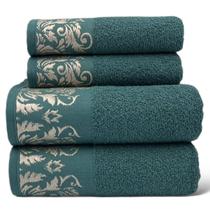 Jogo de Toalha 04 Peças Viena - Verde - (02 Banho + 02 Rosto) - LMpeter Jogo de Toalha 04 Peças Viena - Verde - (02 Banho + 02 Rosto) - LMpeter