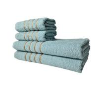 Jogo de Toalha 2 Banho 2 Rosto - 4pçs Coleção Montreal 100% Algodão Verde