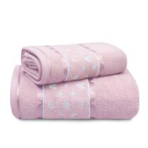Jogo de Toalha 2 Peças - Banho + Rosto - Charme Coração - 100% Algodão - Appel Cor: Rosa Bebê Jogo de Toalha 2 Peças - Banho + Rosto - Charme Coração - 100% Algodão - Appel Cor: Rosa Bebê