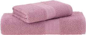 Jogo de toalha 2 peças frape rosa bubbemeyer 100% algodão