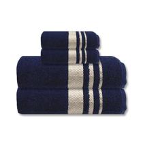 Jogo de Toalha 4 Peças - Felpuda - Toscana - 100% Algodão - Margex Cor: Azul Marinho Jogo de Toalha 4 Peças - Felpuda - Toscana - 100% Algodão - Margex Cor: Azul Marinho