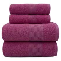 Jogo de Toalha 4 peças Movie Fio Penteado 100% Algodão