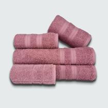 Jogo de Toalha 5 pçs Gigante Felpuda Itália Soft 100% Algodão Rose Jogo de Toalha 5 pçs Gigante Felpuda Itália Soft 100% Algodão Rose