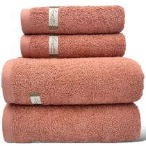 Jogo de Toalha Algodão Egípcio Rosa 04 Peças Banhão/Gigante - Quefren (2 Banho + 2 Rosto) LMpeter Jogo de Toalha Algodão Egípcio Rosa 04 Peças Banhão/Gigante - Quefren (2 Banho + 2 Rosto) LMpeter