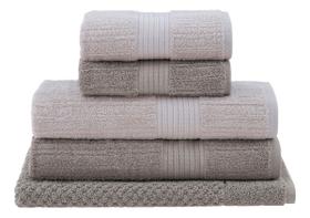 Jogo De Toalha Banhão Buddemeyer 5 Peças Fio Canelado Penteado Bege Jogo De Toalha Banhão Buddemeyer 5 Peças Fio Canelado Penteado Bege