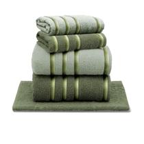 Jogo de Toalha Banhão Gigante 5 Peças Classic 100% Algodão Premium Gramatura 390 Cor:Verde Bandeira/Verde Ervas
