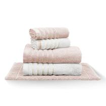 Jogo De Toalha Banhão Golden 5 Peças Gramatura 500 Rosa Gloss/branca