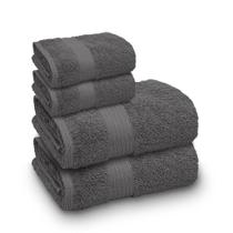Jogo De Toalha Banhão Indiana Intense 100% Algodão 4 Peças Gramatura 600 Chumbo